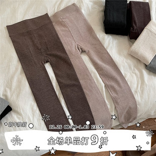 袜女外穿显瘦竖条纹打底裤 SEE 加绒加厚针织连裤 袜 秋冬季 LET