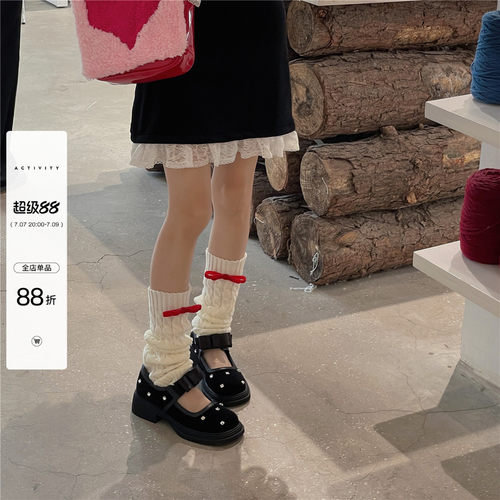 LETMESEE自制甜妹蝴蝶结袜套