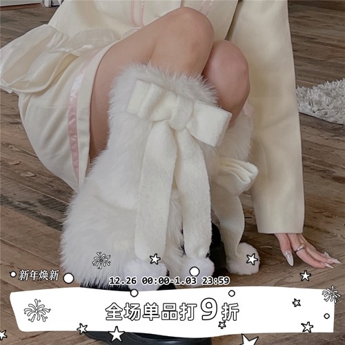 LETMESEE原创甜妹蝴蝶结腿套