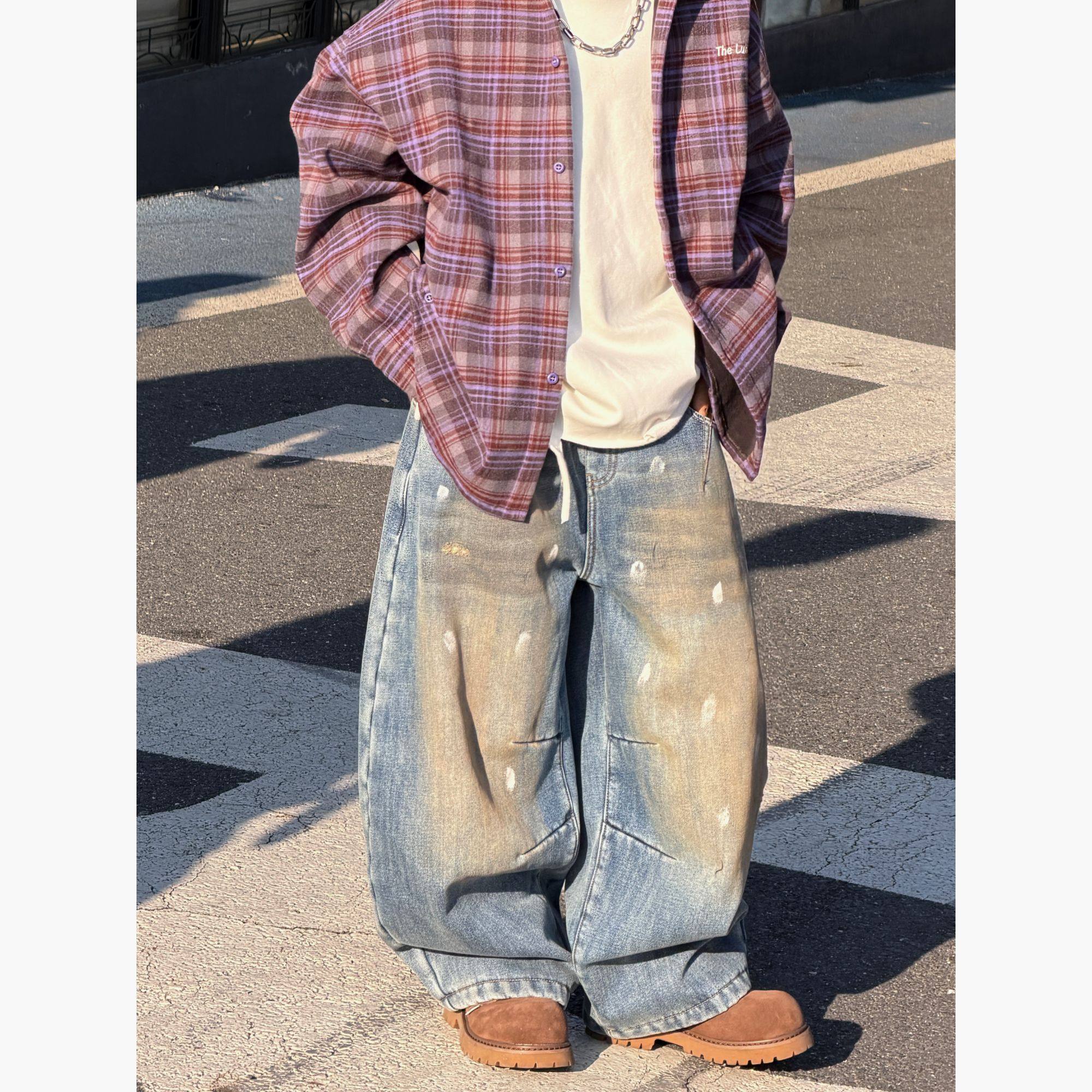 THE LUHAN【卡尔加里画廊】秋冬涂鸦加绒牛仔裤亲子男童长裤25868,童装/婴儿装/亲子装,儿童牛仔裤,淘宝优惠券,粉丝福利购,淘宝优惠卷