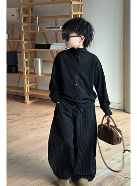 陆晗欧巴【男友图鉴】秋季半高领针织开衫亲子装男童毛衣25641