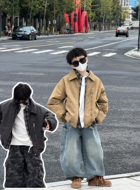 THE LUHAN【逃离光复】秋冬美式复古男童亲子装外套棉服25794
