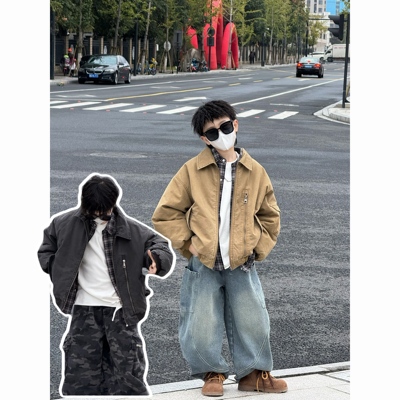 THE LUHAN【逃离光复】秋冬美式复古男童亲子装外套棉服25794