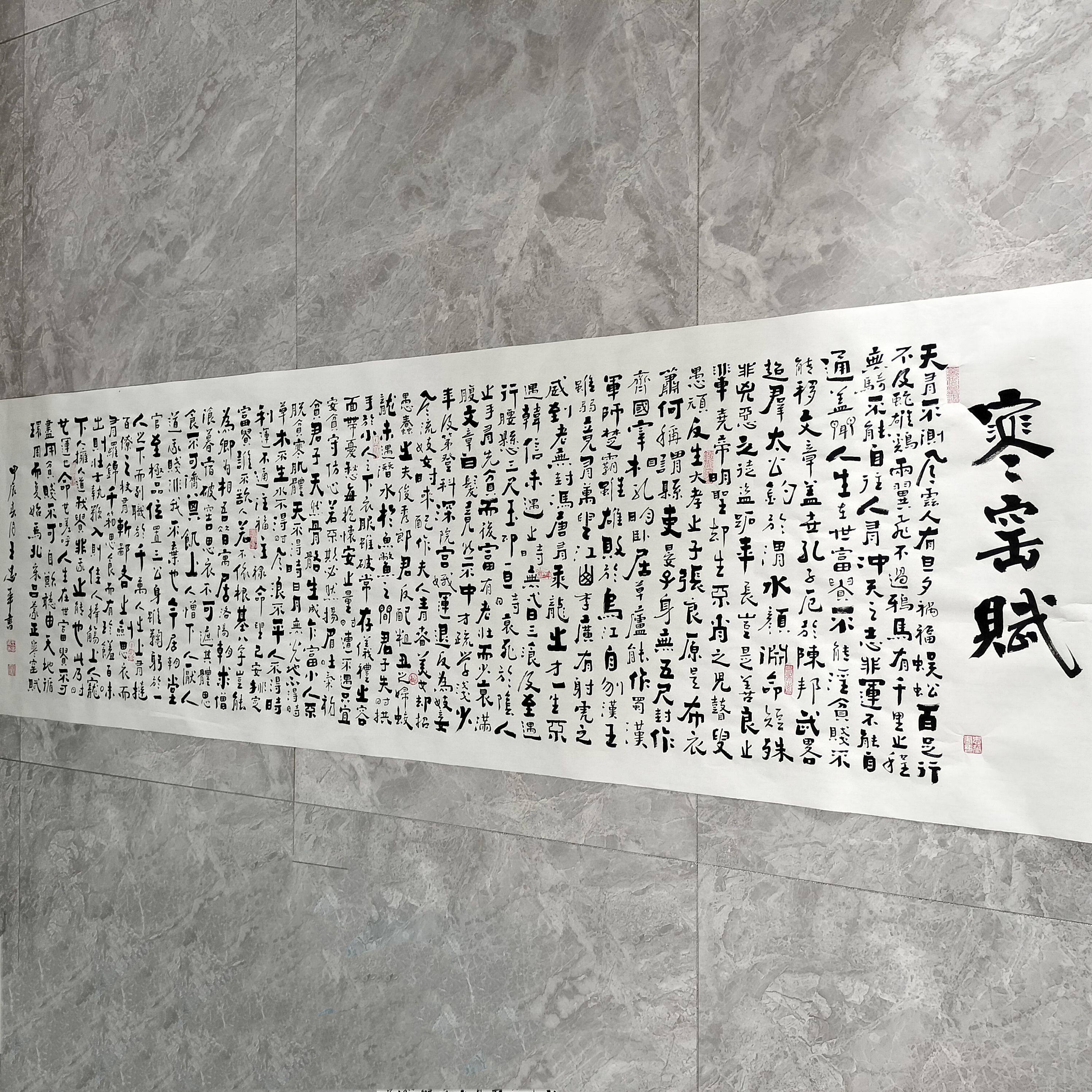 王忠华手写个性创意书法 寒窑赋 办公室客厅茶室书房装饰字画