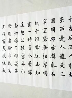 王忠华手写书法 楷书赤壁怀古 办公室客厅茶室书房大堂装饰字画