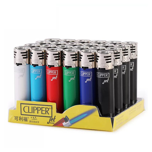 clipper西班牙可利福耐用充气防风打火机一次性纯色高品质便携