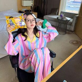 8915 睡衣女士甜美可爱卡通开SX 哆 舒适保暖柔软亲肤春季 俏茵婷