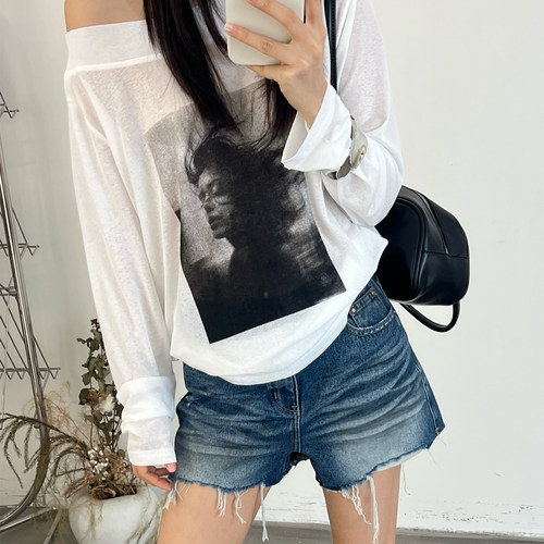 T-PLATFORM-毛边短裤深蓝洗旧破洞高腰牛仔短裤女夏季炸68263蓝色
