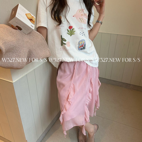 W327.-夏上新夏日韩系燕子印花休闲短袖T恤59581
