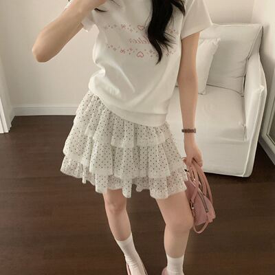 MAKE MORE TIME-26年夏上新甜美波点蛋糕裙裙裤MMT—韩系inQ88272