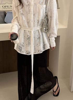 TB媞宝-花影悦动26年夏上新直出美貌～立体蕾丝钩花腰带设计P2103