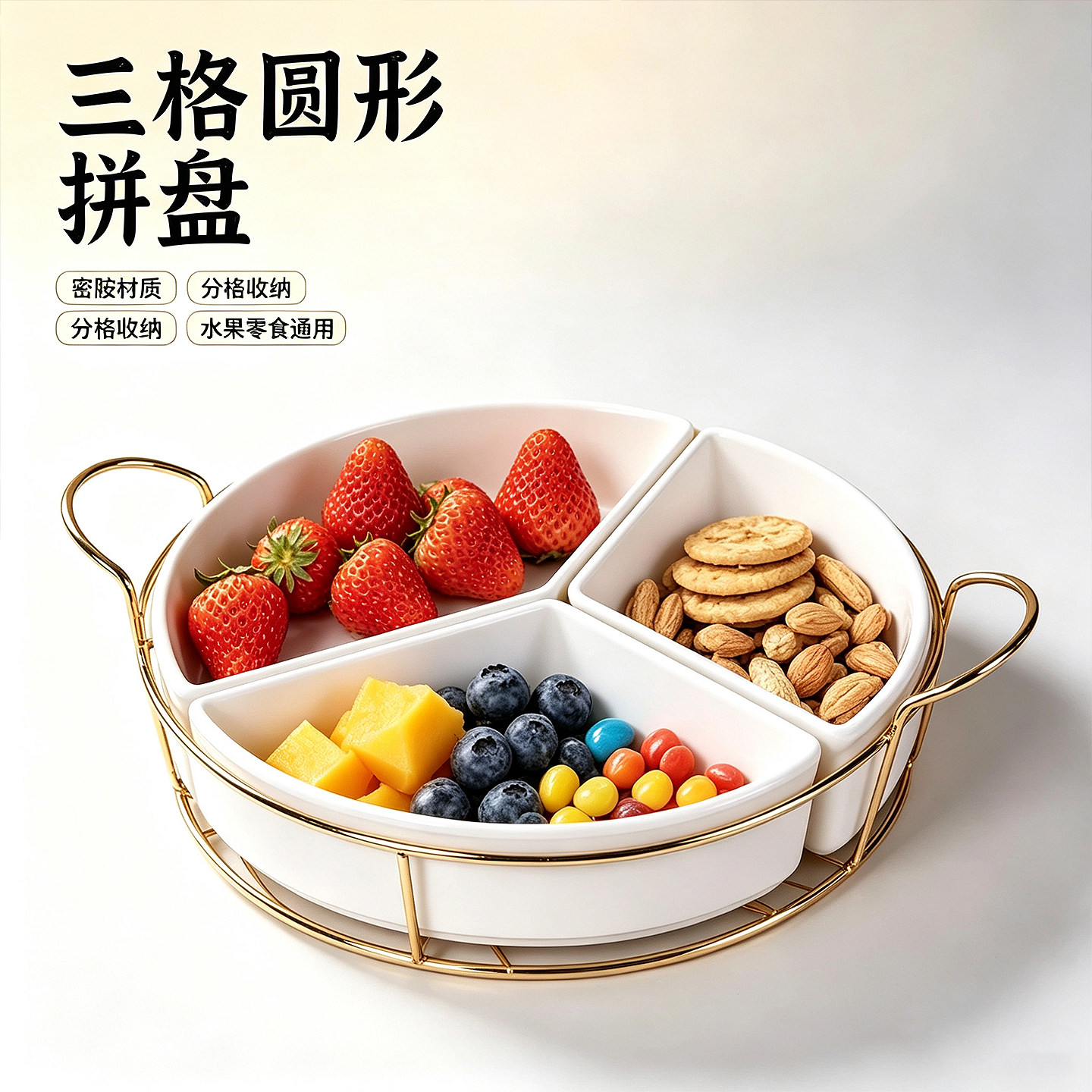 分格零食KTV小果盘酒吧零食盘