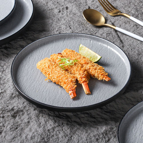 祥源美密胺餐具盘子商用酒店高级感圆形摆盘西餐厅意面沙拉牛排盘