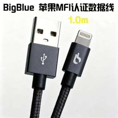 Bigblue 苹果C48 MFI认证数据线 iPhone14 13 12 11XR 2.4A快充线