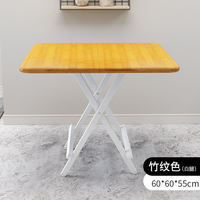 Folding table, dining table, small household table, simple and small folding table and chair, portable stall table, dormitory square table thumbnail 5
