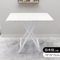 Folding table, dining table, small household table, simple and small folding table and chair, portable stall table, dormitory square table thumbnail 8