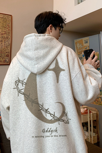 已注册/秋季高街帅气连帽卫衣男宽松打底衫外套WY9293/P45加绒P50图片