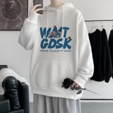 已注册/春季卡通印花连帽套头卫衣男生港风长袖T恤外套WY7036/P40，男装卫衣，电商B316