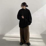已注册/春秋季喜庆红色宽松打底衫男潮中领长袖T恤卫衣WY9623/P28，男装卫衣，电商B316