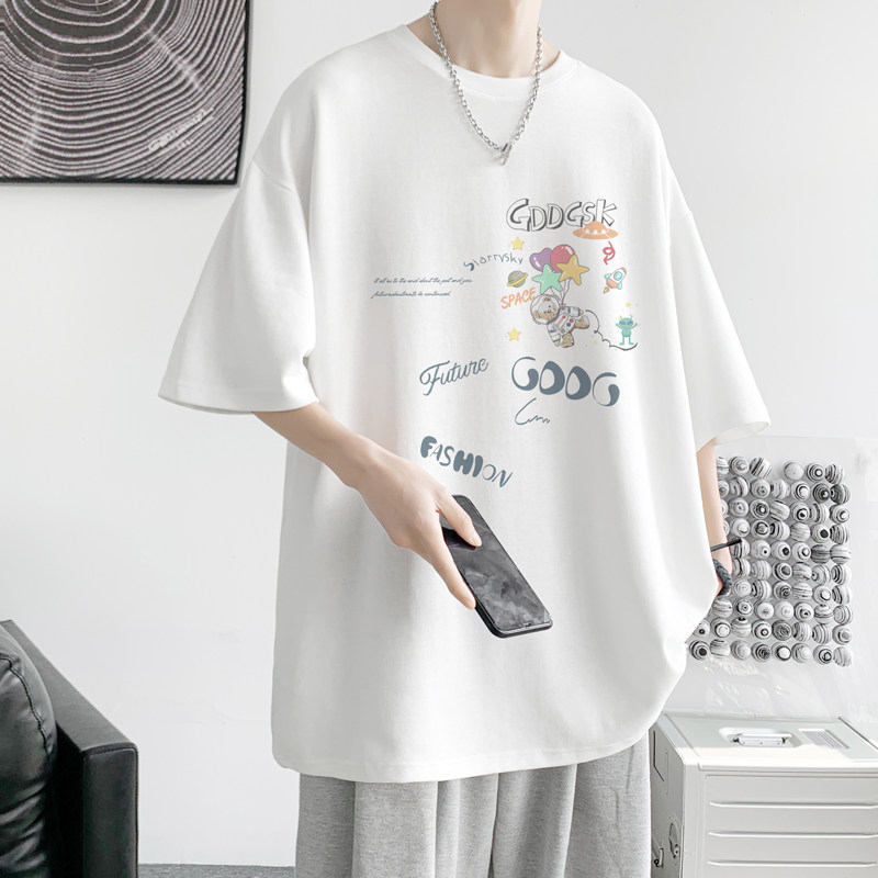 已注册/夏季文艺日系情侣短袖T恤男宽松体恤打底衫DT4084/P25,男装T恤,电商B316