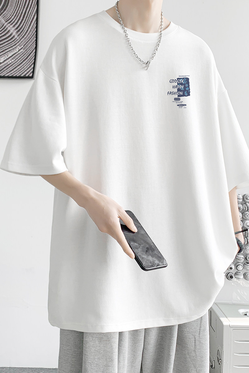 已注册/夏季海洋复古潮牌短袖T恤宽松男体恤打底衫DT1245/P25,男装T恤,电商B316