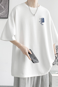 已注册/夏季海洋复古潮牌短袖T恤宽松男体恤打底衫DT1245/P25图片