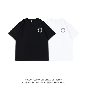 已注册/夏季运动纯棉情侣短袖T恤男大码体恤打底衫DT9819/P25图片