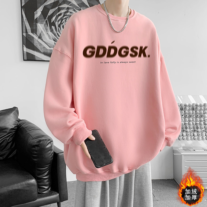 已注册/冬季新渐变印花圆领卫衣男情侣外套WY3383/P35加绒P40,男装卫衣,电商B316