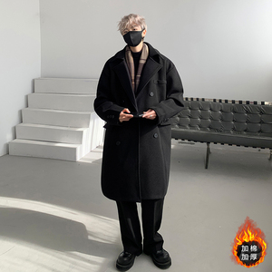 冬季加厚英伦毛呢大衣男中长款呢子风衣宽松痞帅外套 MN9538/P100,男装毛呢大衣,电商B316