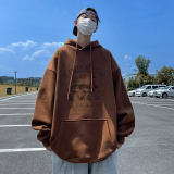 已注册/秋季情侣印花连帽卫衣男宽松大码打底衫WY9219/P45加绒P50，男装卫衣，电商B316