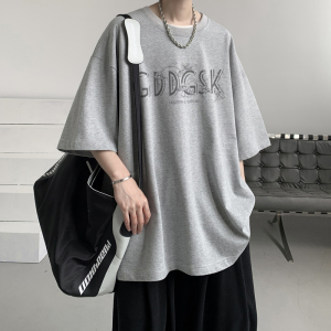 已注册/夏季文艺风短袖T恤男情侣宽松体恤打底衫DT1766/P25图片