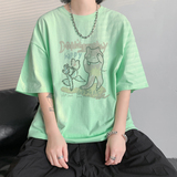 已注册/夏季卡通可爱印花短袖T恤男宽松体恤打底衫DT4104/P25，男装T恤，电商B316