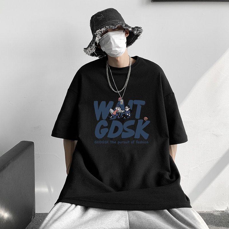 已注册/夏季印花短袖T恤男港风半袖大码体恤打底衫DT8883/P25,男装T恤,电商B316