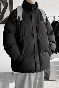 复古休闲羽绒棉服冬季青年宽松立领外套男潮保暖面包服MF9572/P90图片