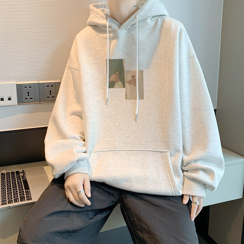 已注册/秋季韩版宽松卫衣男宽松连帽打底衫外套WY9173/P45加绒P50,男装卫衣,电商B316