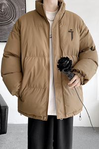 羽绒棉服冬季港风休闲保暖立领外套男潮宽松休闲面包服MF9606/P90图片