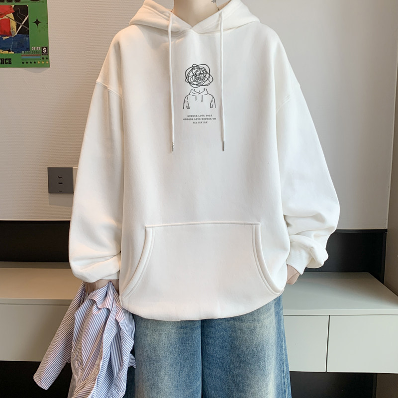 已注册/华棉男士外套男卫衣套头连帽宽松男上衣打底衫 WY9127/P50图片