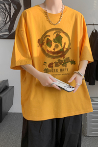 已注册/夏季暗黑情侣印花短袖T恤男宽松体恤打底衫DT8847/P25图片