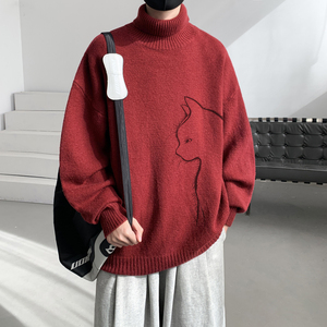 已注册/冬季重磅高领毛衣翻领打底衫男潮青年宽松上衣MY9503/P45,男装针织衫/毛衣,电商B316