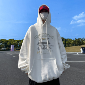 已注册/秋季情侣印花连帽卫衣男宽松大码打底衫WY9219/P45加绒P50图片