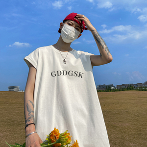 已注册/夏季黑色复古风背心男生宽松款坎肩打底衫 BX4119/P25图片