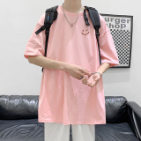 已注册/夏季个性笑脸印花短袖T恤男港风半袖打底衫DT2888/P25，男装T恤，电商B316