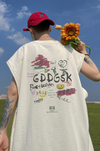 已注册/夏季潮牌印花休闲潮男大码背心坎肩打底衫 BX4552/P25图片