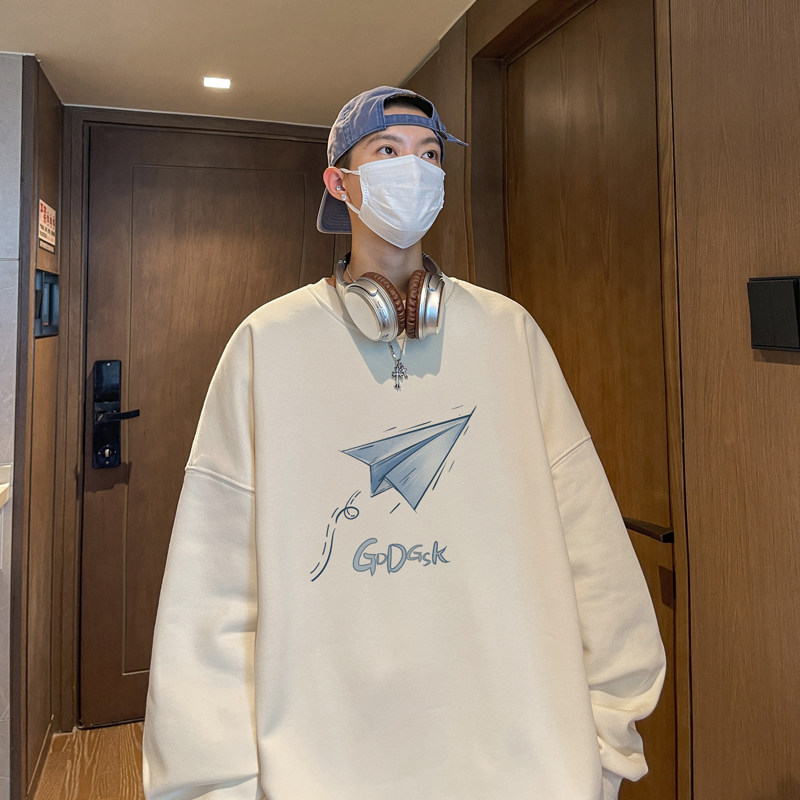 已注册/华棉秋季男卫衣打底衫男百搭圆领潮流港风外套WY3789/P35，男装卫衣，电商B316