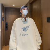 已注册/华棉秋季男卫衣打底衫男百搭圆领潮流港风外套WY3789/P35，男装卫衣，电商B316