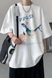 已注册/夏季鲸鱼印花潮牌短袖T恤男宽松体恤打底衫DT9355/P25，男装T恤，电商B316