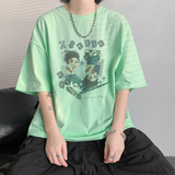 已注册/夏季美式复古短袖T恤男宽松可爱体恤打底衫DT0227/P25，男装T恤，电商B316