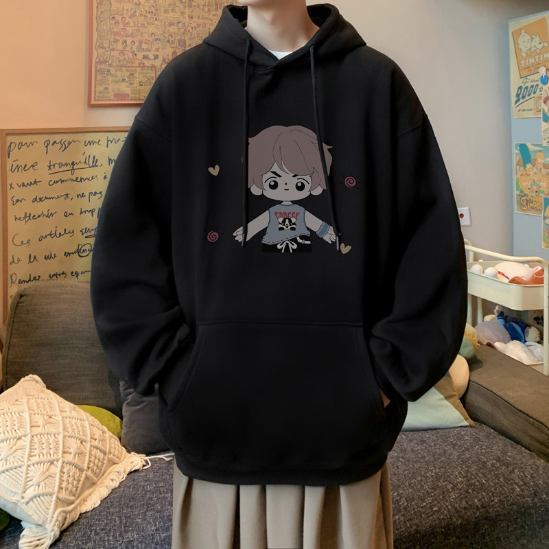 已注册/秋季休闲宽松连帽卫衣男潮大码运动外套WY9364/P45加绒P50,男装卫衣,电商B316
