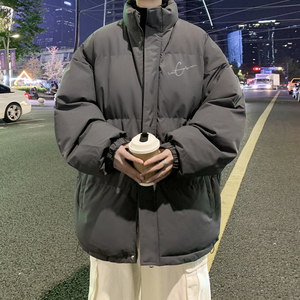 高街帅气棉衣男潮宽松青年保暖面包服冬季加厚立领外套MF9397/P90图片