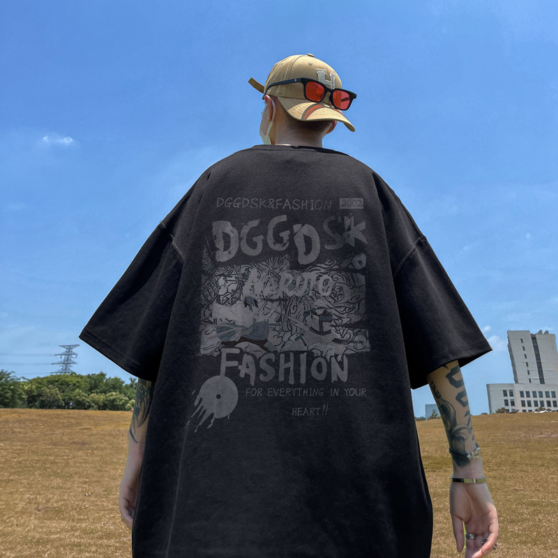 已注册/夏季美式通勤短袖T恤男运动宽松体恤打底衫DT2211/P25,男装T恤,电商B316